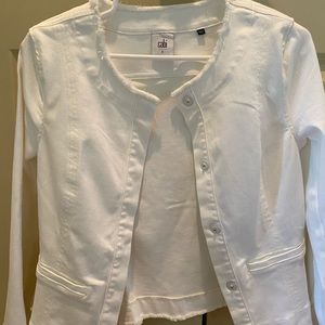 White denim Cabi jacket. Never worn